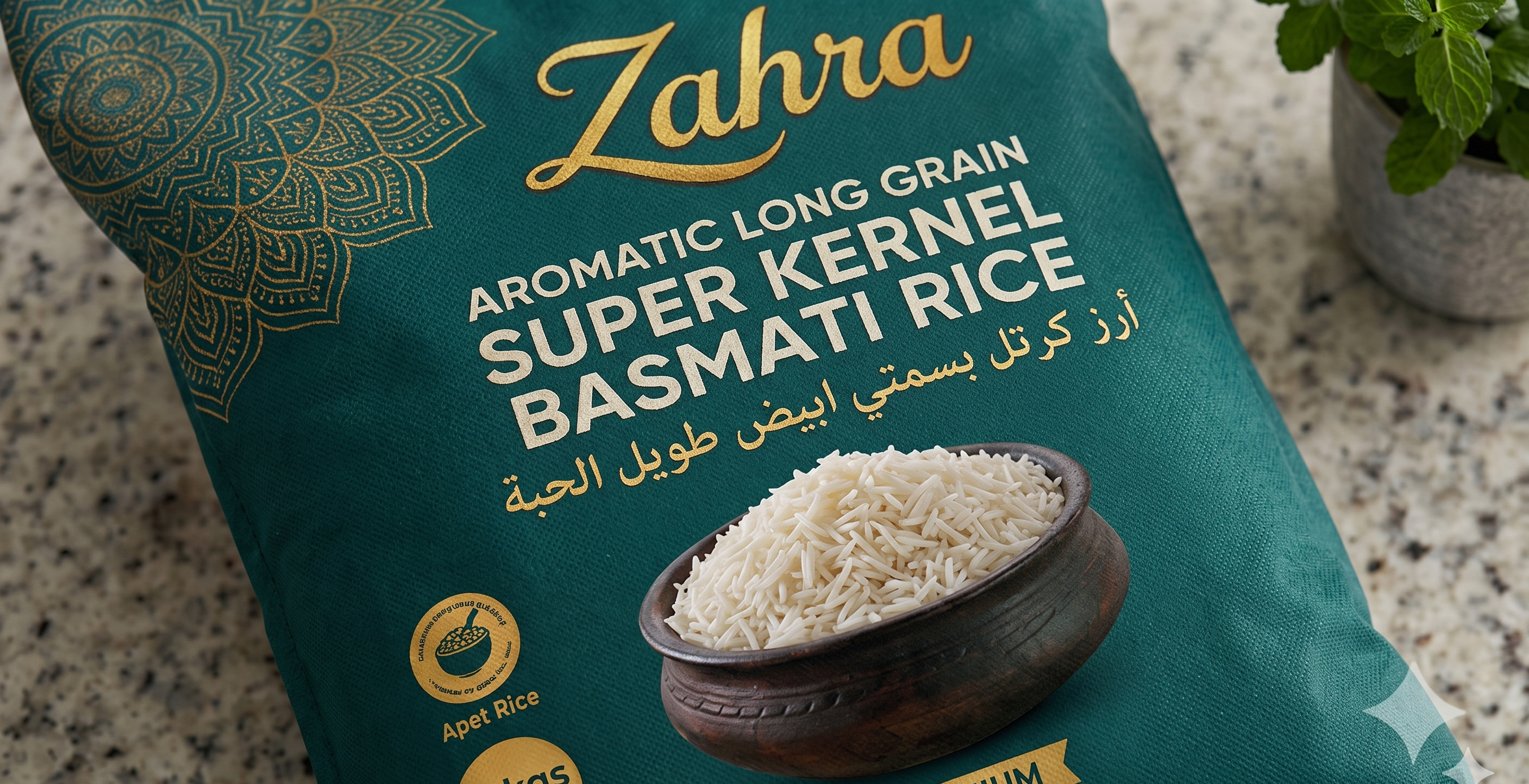 Zahra Super Kernel Basmati close-up